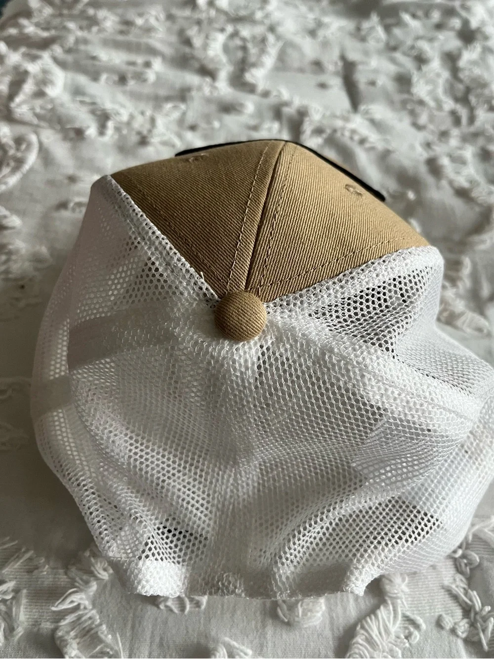 J. Crew Tan and White JC-1983 Trucker Hat